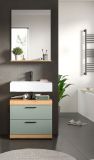 Badm�bel Set 2-teilig Shawn in Salbei und Artisan Eiche Badkombination 60 x 191 cm