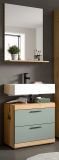 Badm�bel Set 2-teilig Shawn in Salbei und Artisan Eiche Badkombination 60 x 191 cm