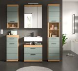 Badm�bel Set 5-teilig Shawn in Salbei und Artisan Eiche Badkombination 164 x 191 cm