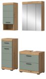 Badm�bel Set 4-teilig Shawn in Salbei und Artisan Eiche Badkombination 112 x 191 cm