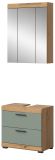 Badm�bel Set 2-teilig Shawn in Salbei und Artisan Eiche Badkombination 60 x 191 cm