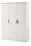 Kleiderschrank Emma in wei� Pinie Landhaus Dreht�renschrank 3-t�rig 138 x 192 cm, Soft-Close