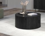Couchtisch Torus in Esche schwarz, Sofa- und Beistelltisch rund � 80 cm