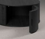 Couchtisch Torus in Esche schwarz, Sofa- und Beistelltisch rund � 80 cm