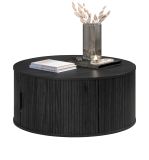 Couchtisch Torus in Esche schwarz, Sofa- und Beistelltisch rund � 80 cm
