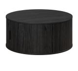 Couchtisch Torus in Esche schwarz, Sofa- und Beistelltisch rund � 80 cm