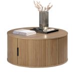 Couchtisch Torus in Eiche hell, Beistelltisch rund 80 cm