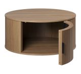 Couchtisch Torus in Eiche hell, Beistelltisch rund 80 cm