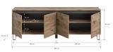 TV-Lowboard Delio in Viking Eiche TV Unterschrank 184 cm, mit Soft-Close und Komforth�he