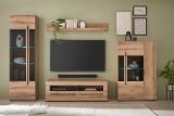 Highboard Design-D in Evoke Eiche Vitrine 90 x 140 cm