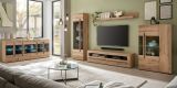 Highboard Design-D in Evoke Eiche Vitrine 90 x 140 cm