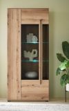 Vitrinenschrank Design-D in Evoke Eiche Vitrine 90 x 200 cm