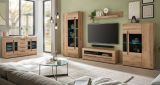 Highboard Design-D in Evoke Eiche Vitrine 160 x 126 cm, mit Soft-Close