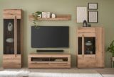 Wohnwand Design-D in Evoke Eiche Wohnkombination Set 4-teilig 310 cm, mit Soft-Close