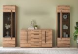 Wohnwand Design-D in Evoke Eiche Wohnkombination Set 3-teilig 290 cm, mit Soft-Close