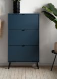 Schuhschrank Aldan in Blau, Schuhkipper 70 x 125 cm