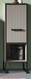 Badezimmer Kommode Scana in sand und schwarz Badkommode 30 x 101 cm, Soft-Close