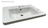 Badm�bel Set Scana in Sand und Schwarz Badkombination mit Waschbecken 154 cm, Soft-Close