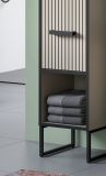 Badm�bel Set 3-teilig Scana in sand und schwarz Badkombination 125 x 192 cm, Soft-Close