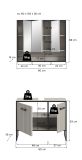 Badm�bel Set 2-teilig Scana in sand und schwarz Badkombination 80 x 192 cm, Soft-Close