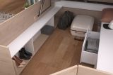 Parisot Stauraumbett Travel in Eiche Jackson und wei� Hochbett Liegefl�che 140 x 200 cm