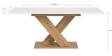 Esstisch Home-X in wei� und Artisan Eiche Tisch ausziehbar 150 - 190 cm