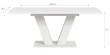 Esstisch Home-X in wei� Tisch ausziehbar 150 - 190 cm