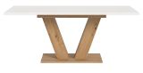Esstisch Home-X in wei� und Artisan Eiche Tisch ausziehbar 150 - 190 cm