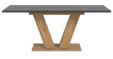 Esstisch Home-X in grau und Artisan Eiche Tisch ausziehbar 150 - 190 cm
