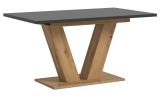 Esstisch Home-X in grau und Artisan Eiche Tisch ausziehbar 150 - 190 cm