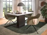 Esstisch Home-X in wei� und grau S�ulentisch ausziehbar 150 - 190 cm