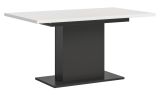 Esstisch Home-X in wei� und grau S�ulentisch ausziehbar 150 - 190 cm