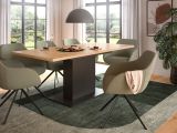 Esstisch Home-X in Artisan Eiche und grau Tisch ausziehbar 150 - 190 cm