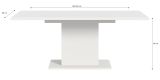 Esstisch Home-X in wei� Tisch ausziehbar 150 - 190 cm