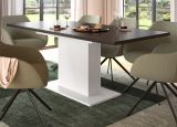 Esstisch Home-X in grau und wei� Tisch ausziehbar 150 - 190 cm