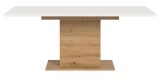 Esstisch Home-X in wei� und Artisan Eiche Tisch ausziehbar 150 - 190 cm