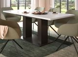 Esstisch Home-X in wei� und grau Tisch ausziehbar 150 - 190 cm