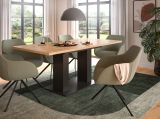 Esstisch Home-X in Artisan Eiche und grau Tisch ausziehbar 150 - 190 cm