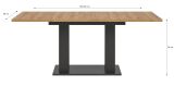 Esstisch Home-X in Artisan Eiche und grau Tisch ausziehbar 150 - 190 cm