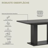 Esstisch Home-X in grau Tisch ausziehbar 150 - 190 cm