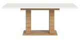 Esstisch Home-X in wei� und Artisan Eiche Tisch ausziehbar 150 - 190 cm