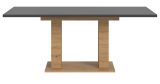 Esstisch Home-X in grau und Artisan Eiche Tisch ausziehbar 150 - 190 cm