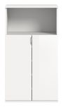 Kommode SystemX in wei� Hochglanz Flur Diele Mehrzweckschrank 61 x 110 cm