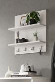 Wandregal mit Haken SystemX in wei� Schl�sselbrett 52 x 52 cm