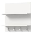 Wandregal mit Haken SystemX in wei� Schl�sselbrett 52 x 52 cm