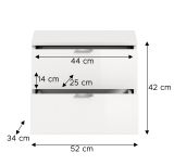Garderobe Sitzbank SystemX in wei� Hochglanz Schuhschrank 52 x 42 cm