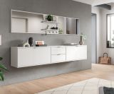 Garderobe Sitzbank SystemX in wei� Hochglanz Schuhschrank 52 x 42 cm