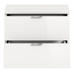 Garderobe Sitzbank SystemX in wei� Hochglanz Schuhschrank 52 x 42 cm