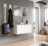Schuhschrank SystemX in wei� Hochglanz Flur Diele Kommode 91 cm