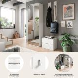 Garderobe Set 4-teilig SystemX in wei� Hochglanz Garderobenkombination 128 cm